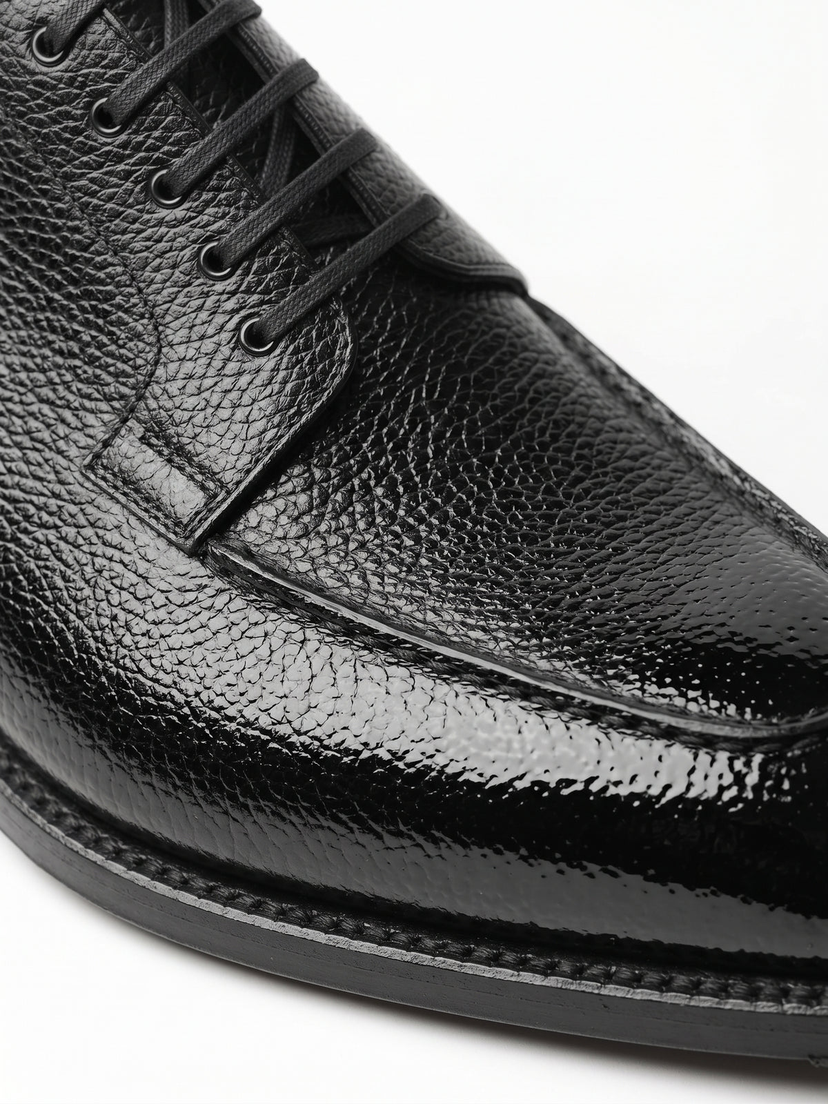 Aurelio Men's Black Pebbled Leather Oxford Derby