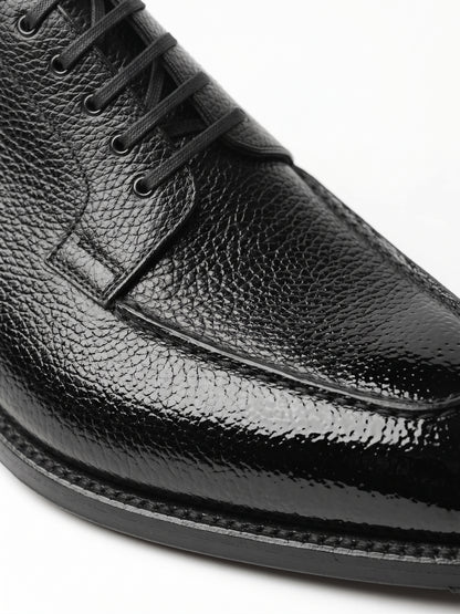 Aurelio Men's Black Pebbled Leather Oxford Derby