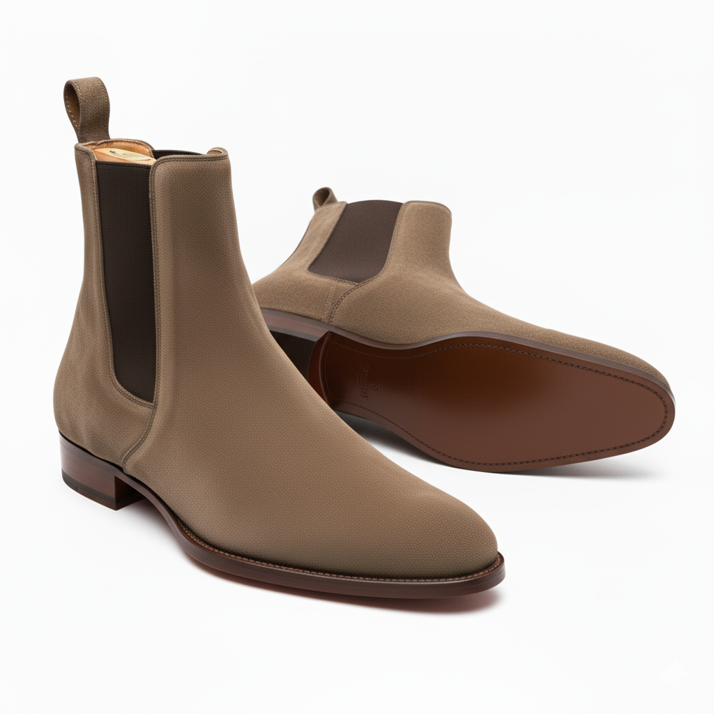 The Nomad: Taupe Suede Chelsea Boot