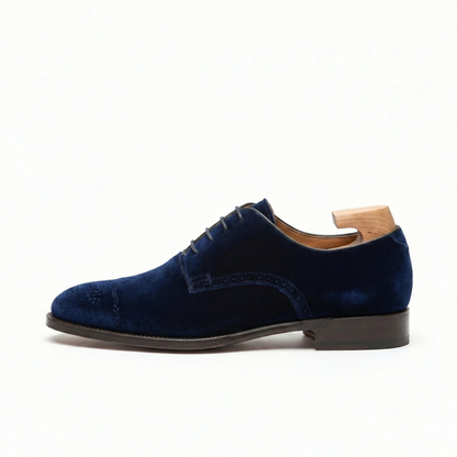 The Midnight Navy Velvet Derby