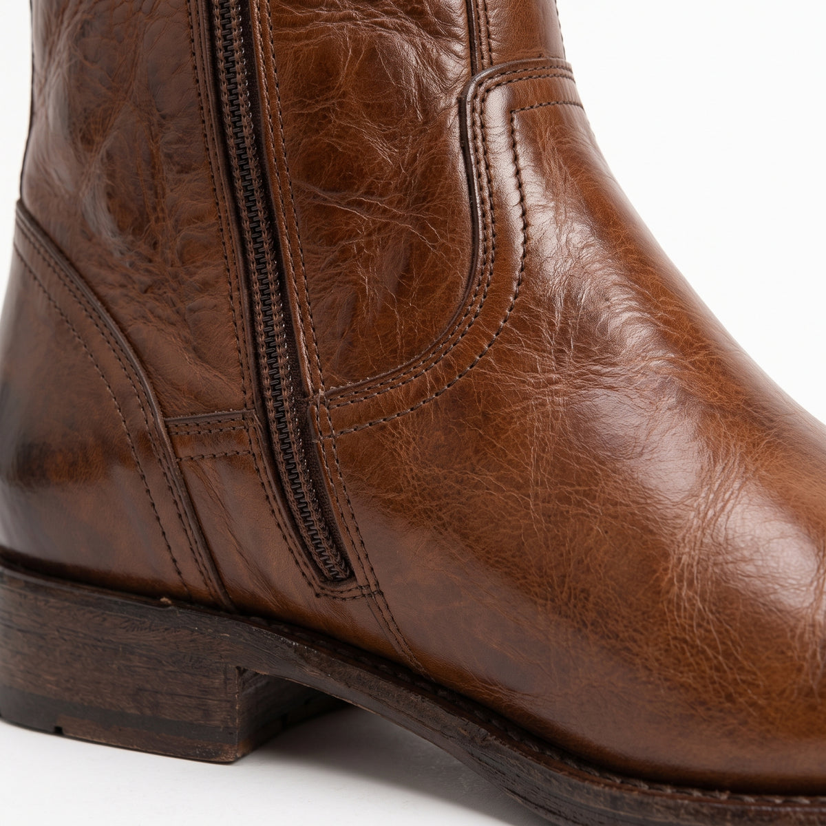 Aurelio Men's Cognac Brown Calfskin Leather Ankle Boots