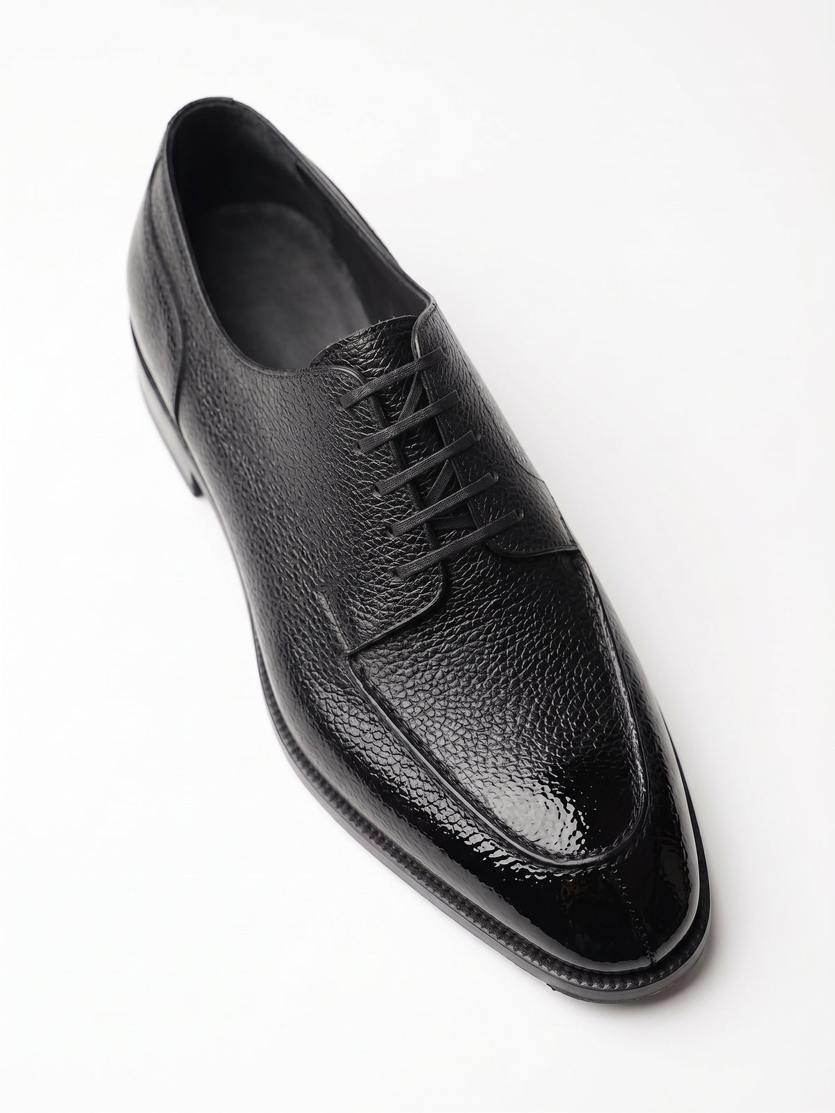 Aurelio Men's Black Pebbled Leather Oxford Derby
