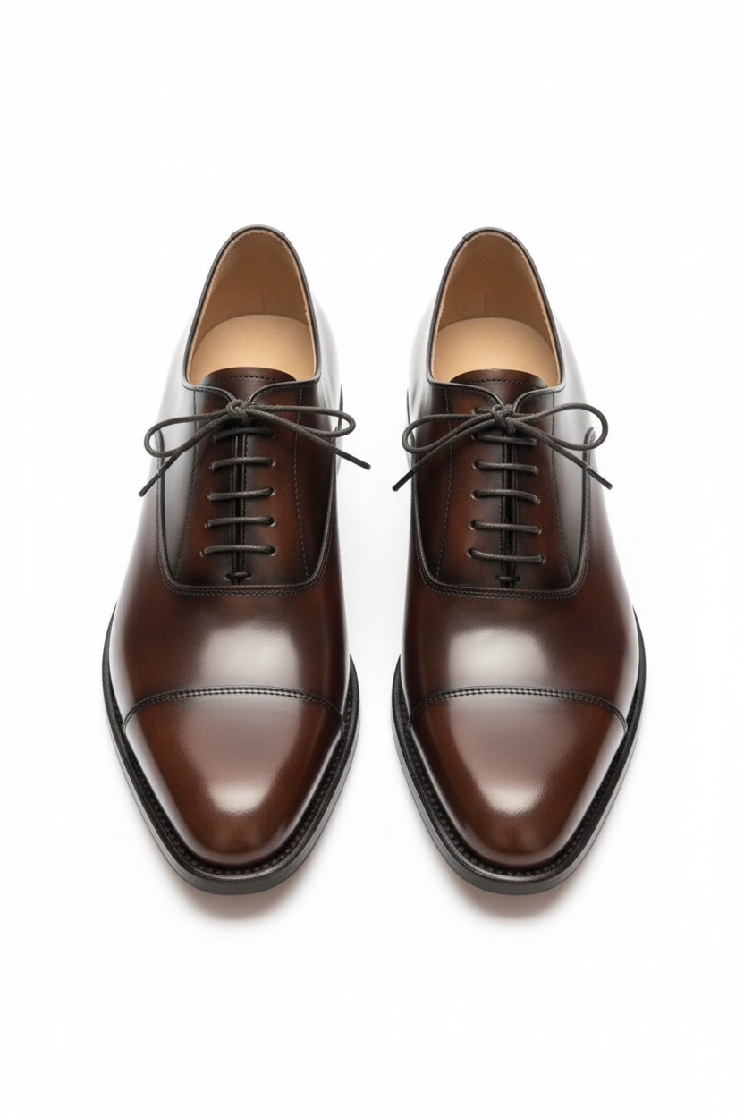 The 'Senator' Oxford | Hand-Polished Chocolate Calfskin