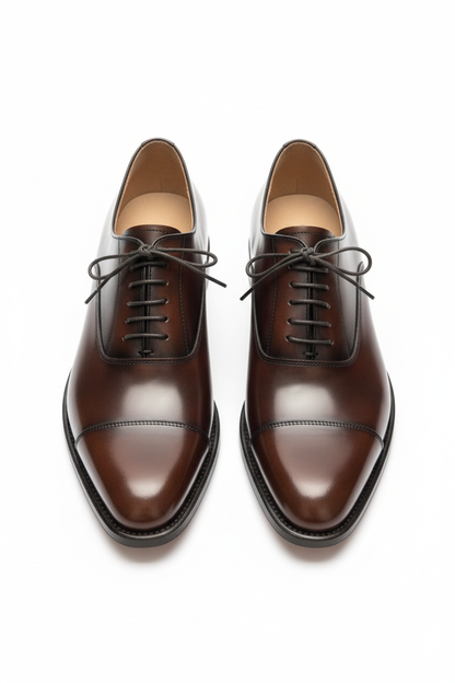 The 'Senator' Oxford | Hand-Polished Chocolate Calfskin