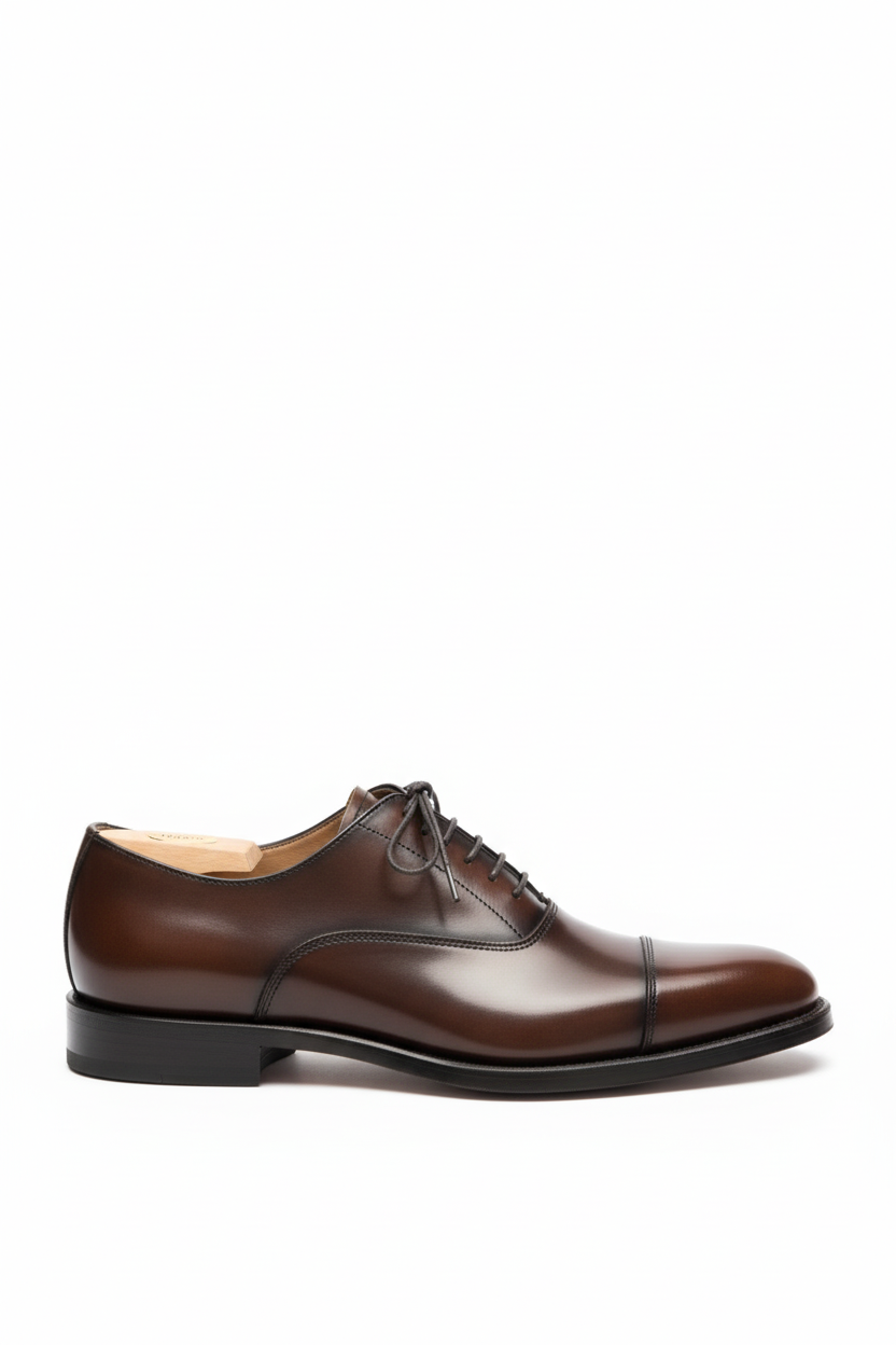 The 'Senator' Oxford | Hand-Polished Chocolate Calfskin