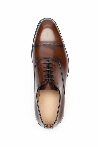 The 'Senator' Oxford | Hand-Polished Chocolate Calfskin