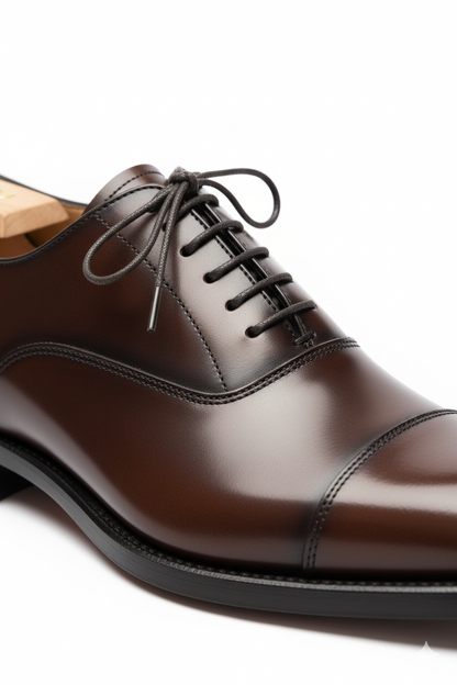 The 'Senator' Oxford | Hand-Polished Chocolate Calfskin