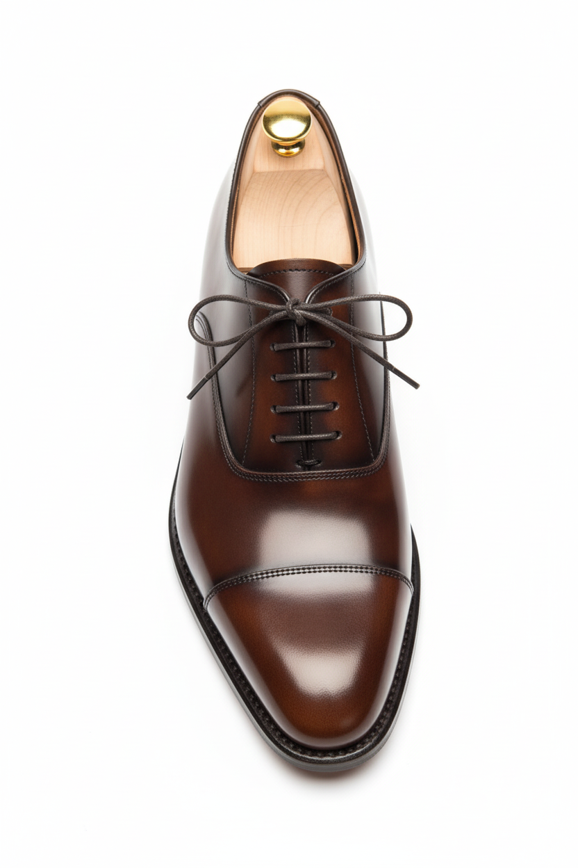 The 'Senator' Oxford | Hand-Polished Chocolate Calfskin