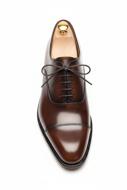 The 'Senator' Oxford | Hand-Polished Chocolate Calfskin