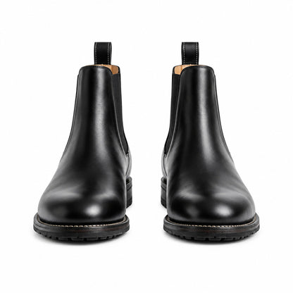 Aurelio Men’s Black Leather Chelsea Boots