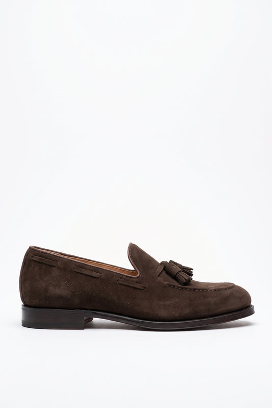 Aurelio Men's Dark Brown Suede Tassel Loafer