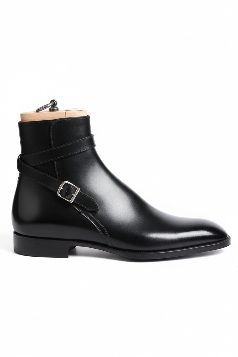The Cavalry: Black Strapped Jodhpur Boot