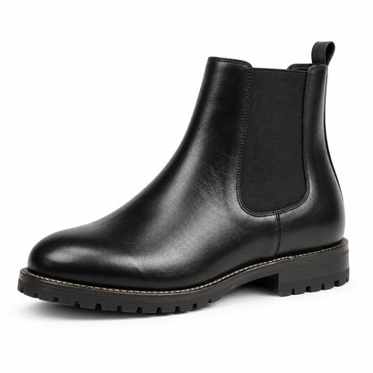 Aurelio Men’s Black Leather Chelsea Boots