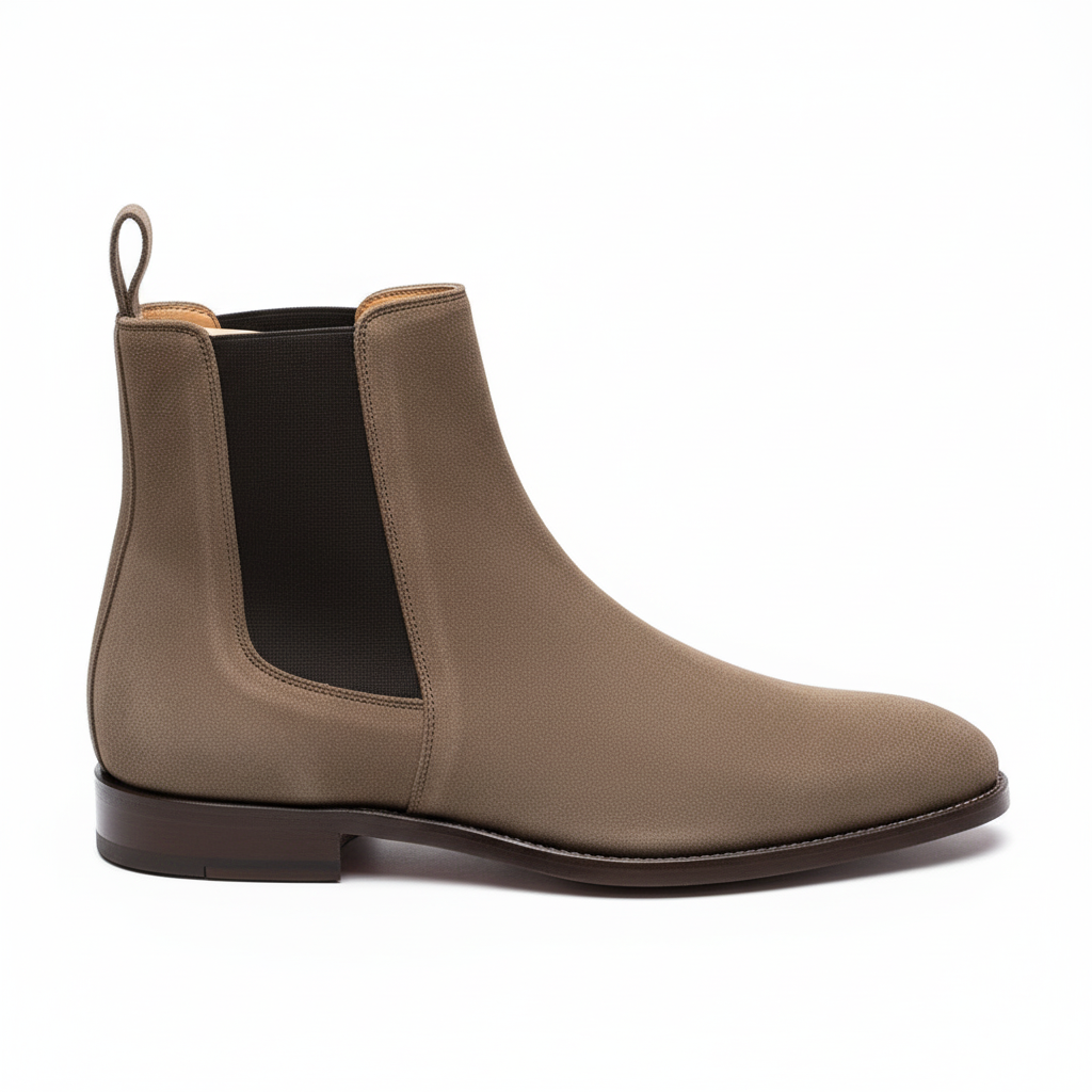 The Nomad: Taupe Suede Chelsea Boot