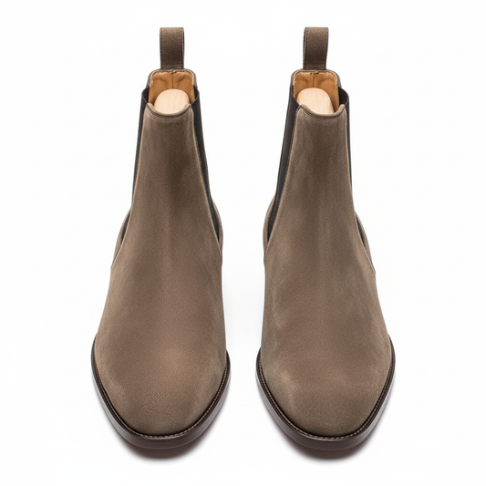 The Nomad: Taupe Suede Chelsea Boot