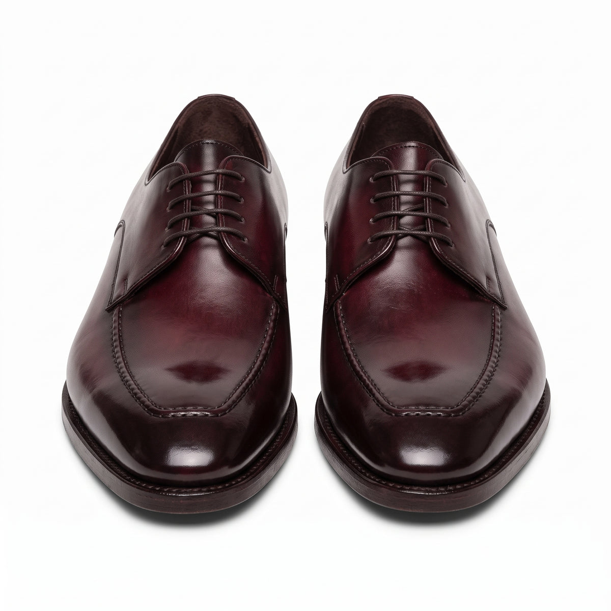 Aurelio Handcrafted Burgundy Leather Derby Shoes | Luxury Men's Dress Footwear