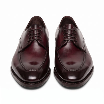 Aurelio Handcrafted Burgundy Leather Derby Shoes | Luxury Men's Dress Footwear