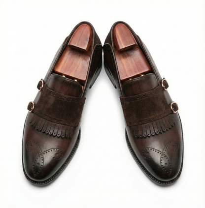 Artisan Kiltie Monk Strap | Espresso Brown