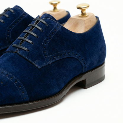 The Midnight Navy Velvet Derby