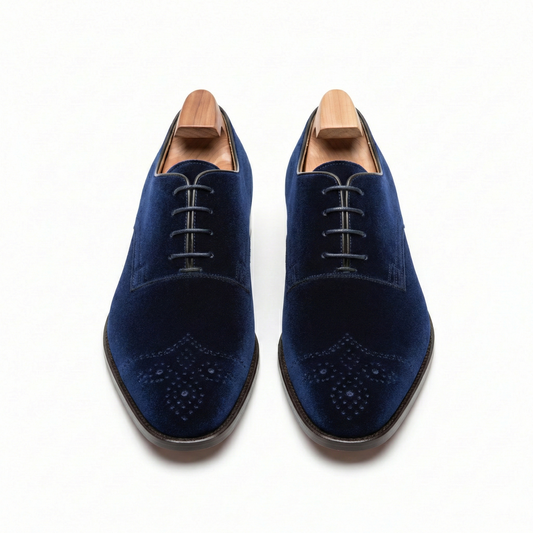 The Midnight Navy Velvet Derby