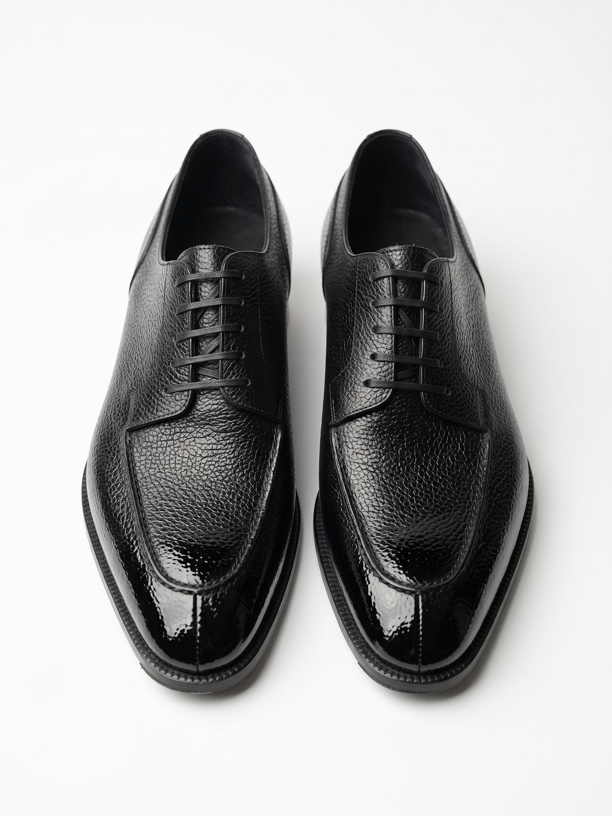 Aurelio Men's Black Pebbled Leather Oxford Derby