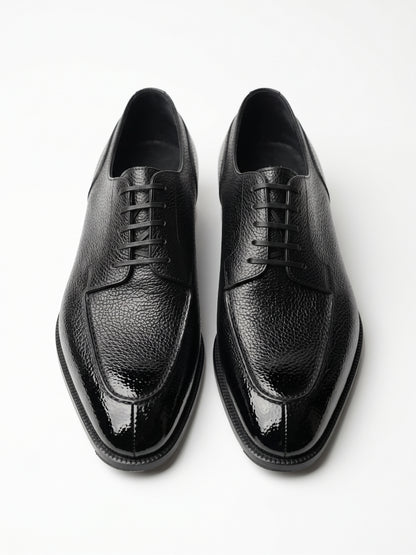 Aurelio Men's Black Pebbled Leather Oxford Derby