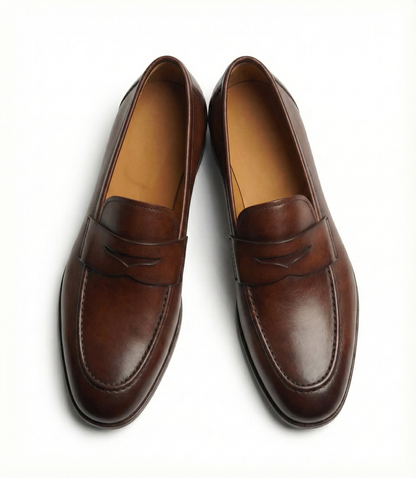 The Heritage Penny Loafer | Antique Mahogany Calfskin