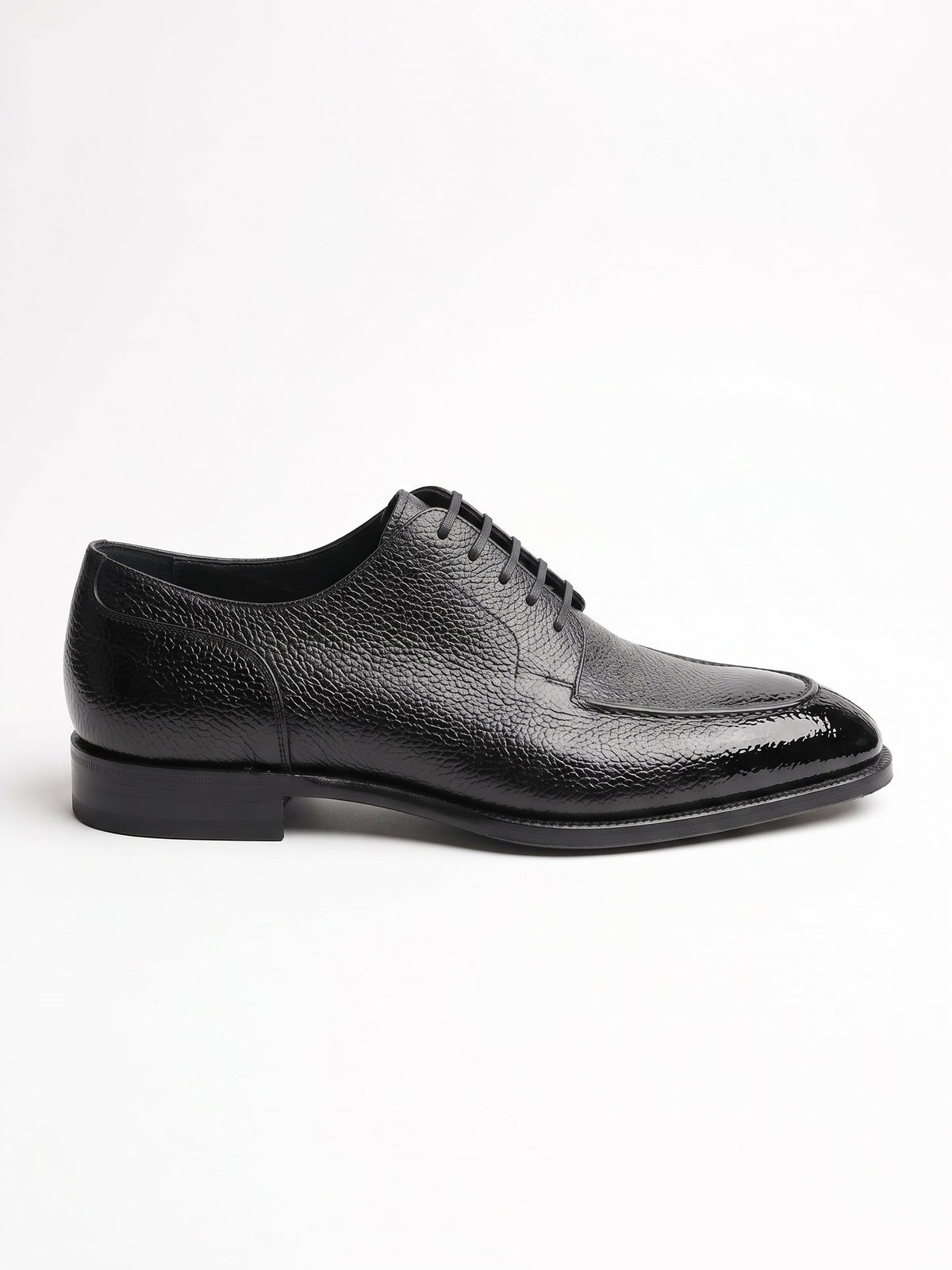 Aurelio Men's Black Pebbled Leather Oxford Derby
