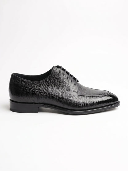 Aurelio Men's Black Pebbled Leather Oxford Derby