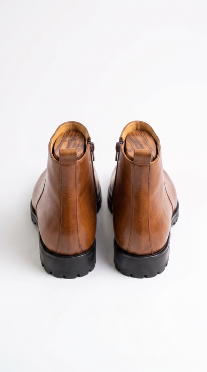 The Camden Chunky Leather Ankle Boot | AURELIO