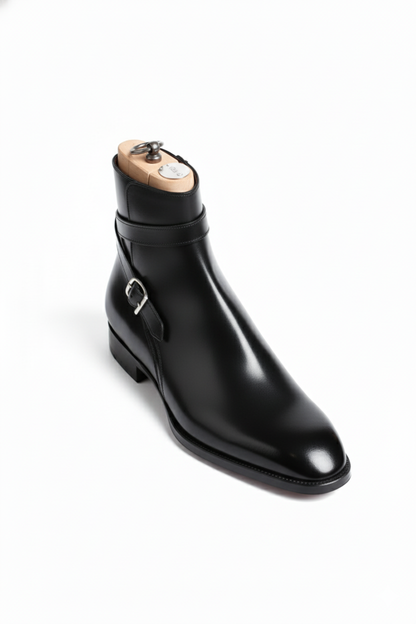 The Cavalry: Black Strapped Jodhpur Boot
