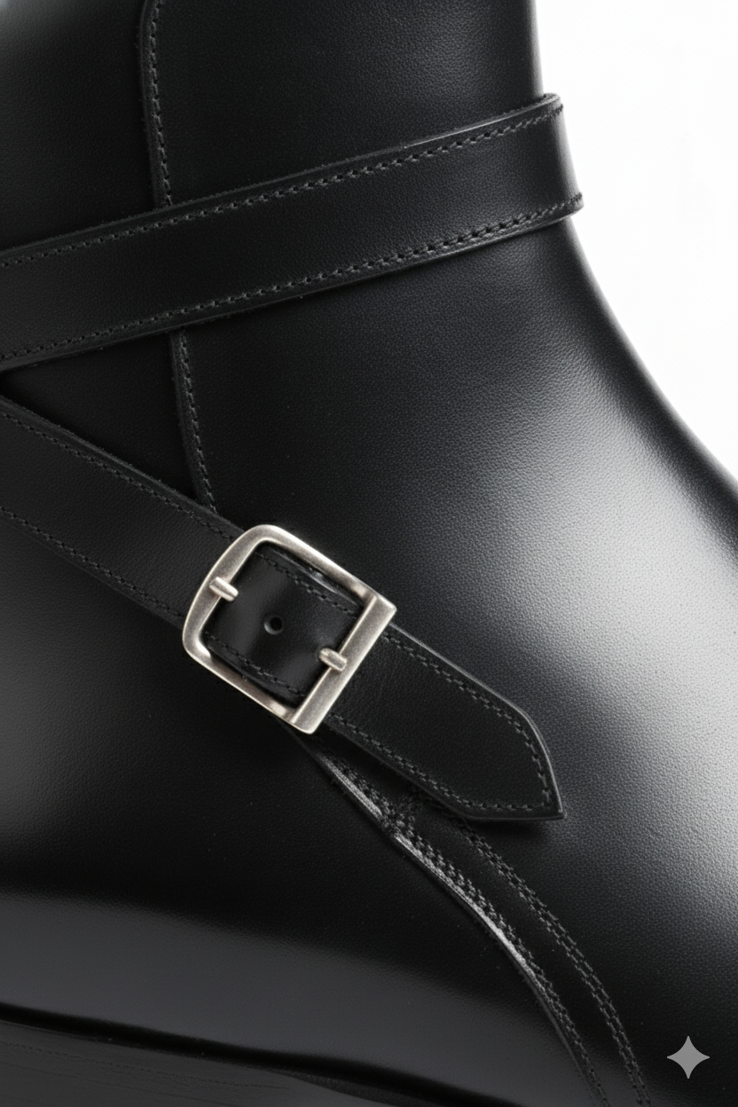 The Cavalry: Black Strapped Jodhpur Boot