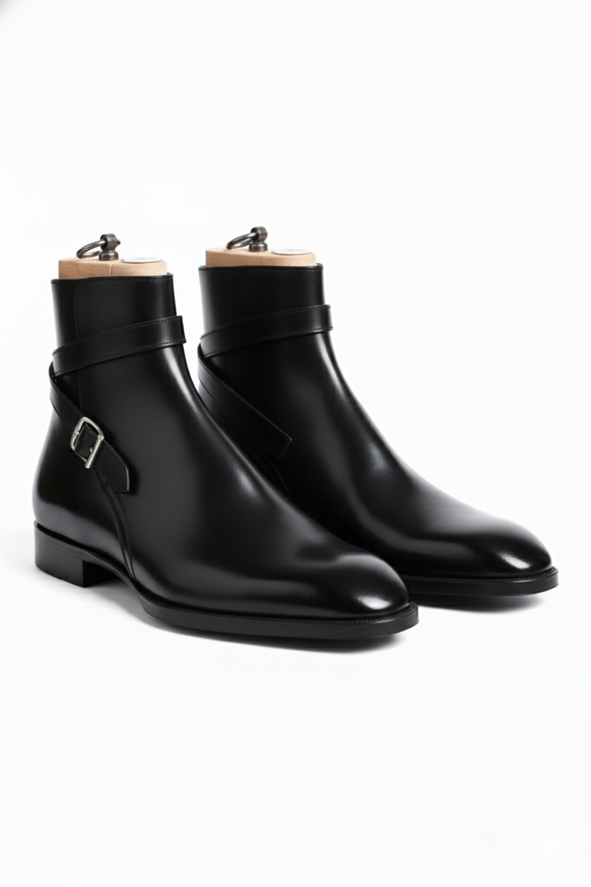 The Cavalry: Black Strapped Jodhpur Boot