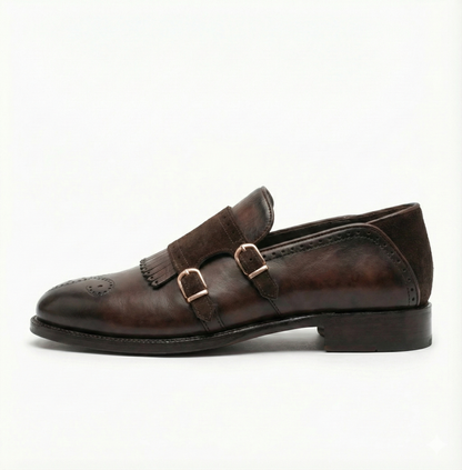 Artisan Kiltie Monk Strap | Espresso Brown