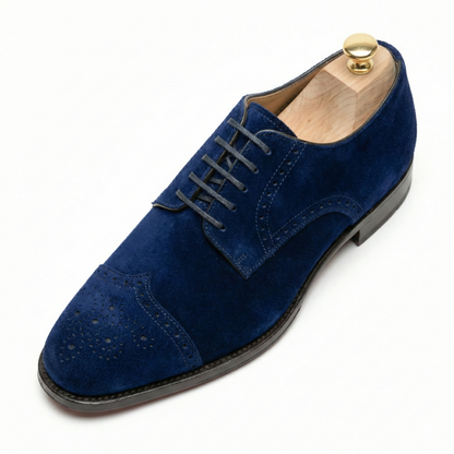 The Midnight Navy Velvet Derby