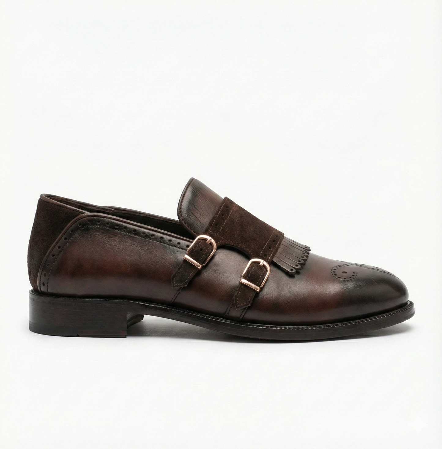 Artisan Kiltie Monk Strap | Espresso Brown