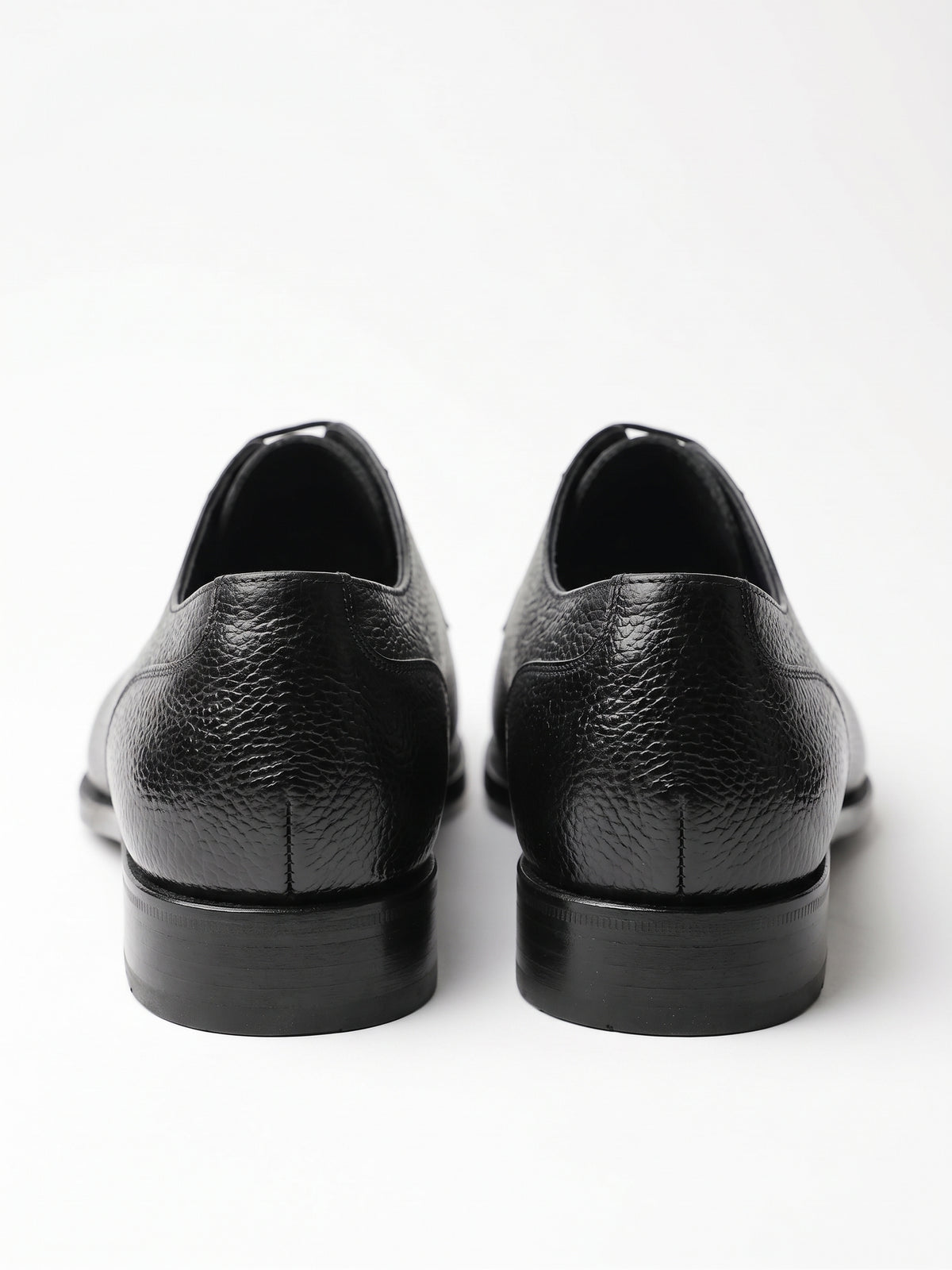 Aurelio Men's Black Pebbled Leather Oxford Derby