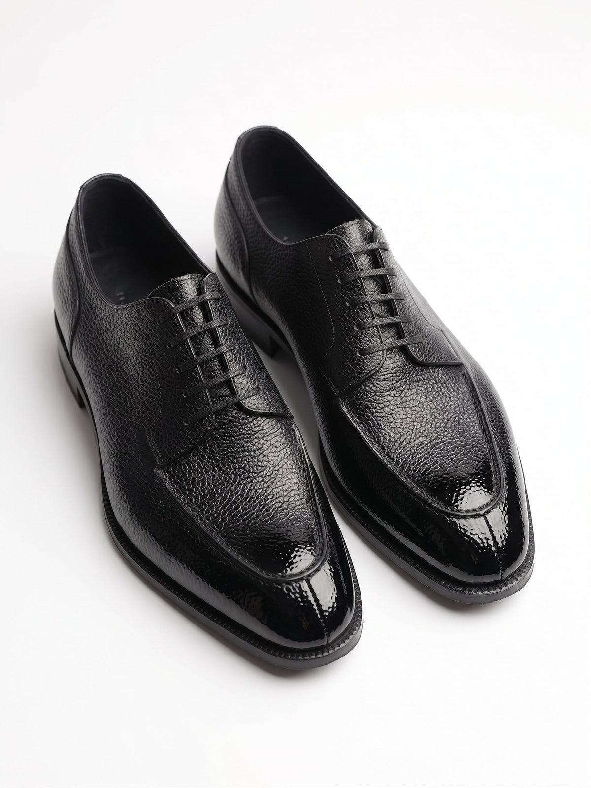 Aurelio Men's Black Pebbled Leather Oxford Derby