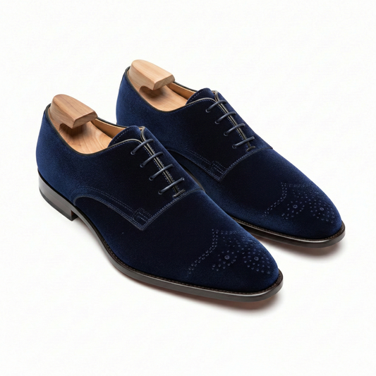 The Midnight Navy Velvet Derby
