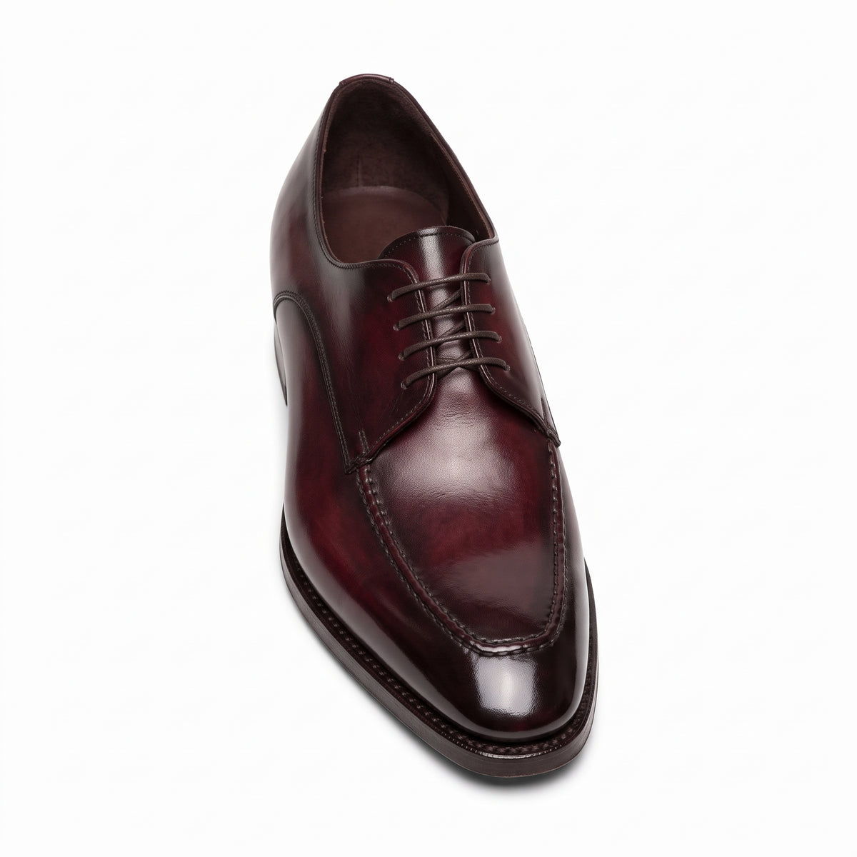 Aurelio Handcrafted Burgundy Leather Derby Shoes | Luxury Men's Dress Footwear