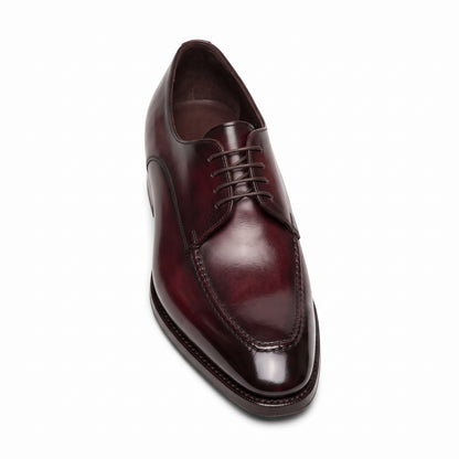 Aurelio Handcrafted Burgundy Leather Derby Shoes | Luxury Men's Dress Footwear