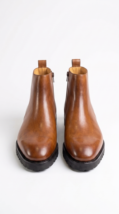 The Camden Chunky Leather Ankle Boot | AURELIO