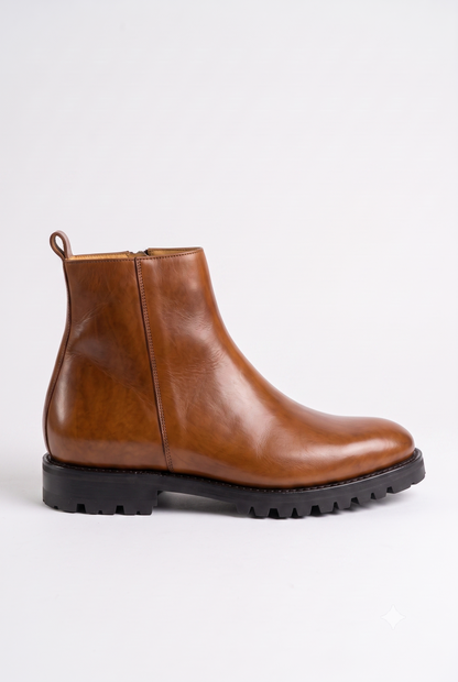The Camden Chunky Leather Ankle Boot | AURELIO