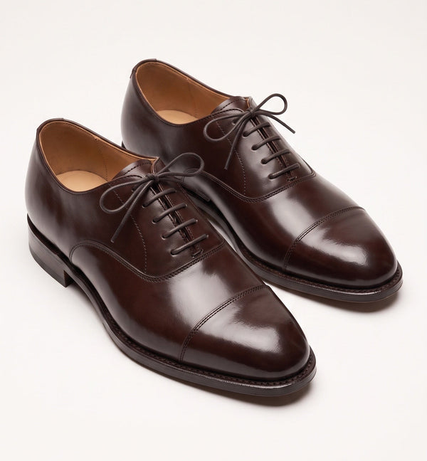 The 'Senator' Oxford | Hand-Polished Chocolate Calfskin